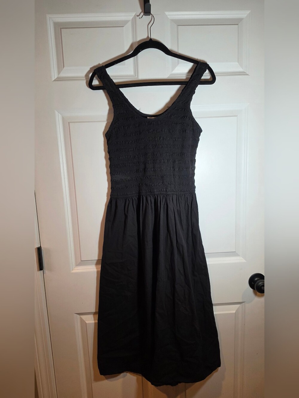 Sincerely Jules Black Sleeveless Smocked Midi Dress Women's Summer Dress L